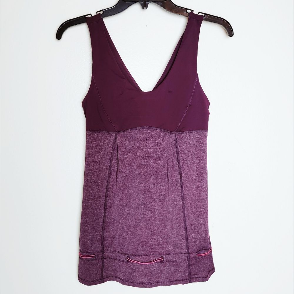 Lululemon Hustle & Bustle Tank Top, Plum/Purple, Size 6
